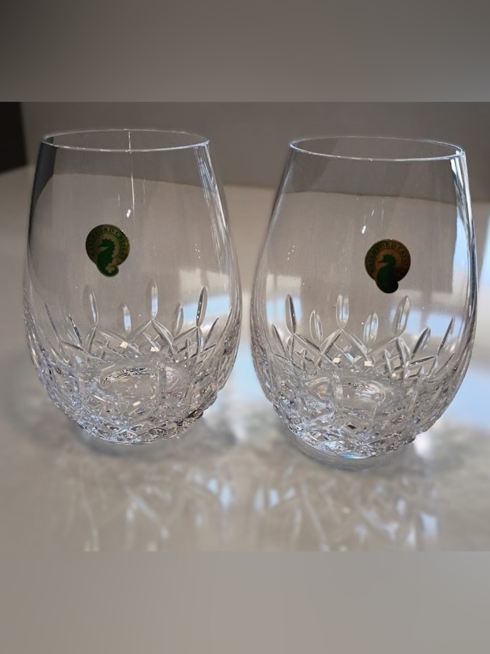 Waterford Giftology Crystal Lismore Nouveau Red Wine Pair, 22oz, NEW